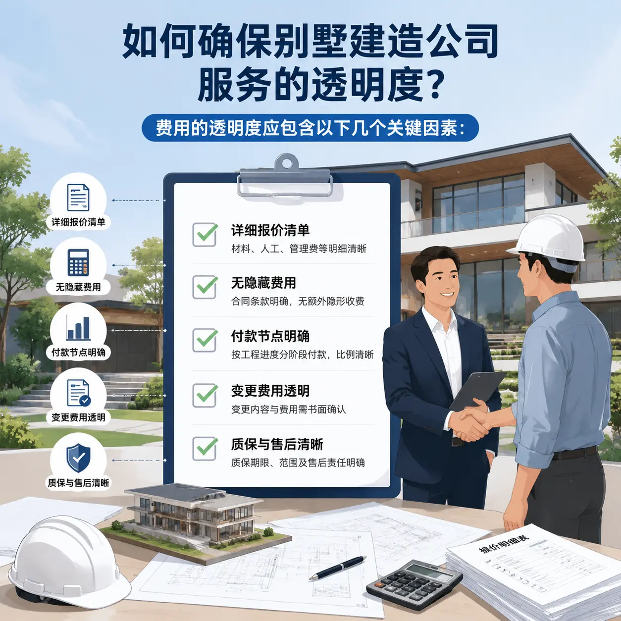 在 金沙 如何确保别墅建造公司服务的透明度？