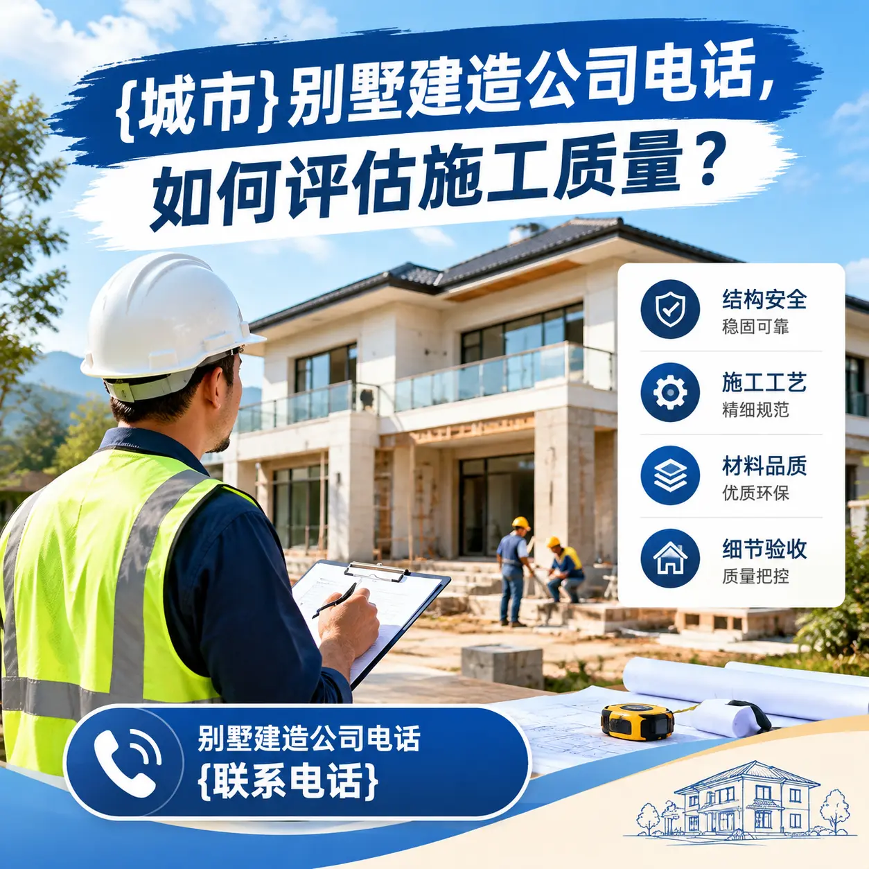 金沙别墅建造公司电话,如何评估施工质量?